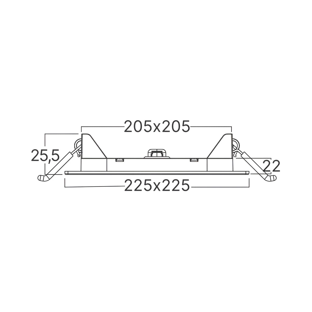 Braytron Smd LED Paneel 18W Wit CSP SQR 8INC 3IN1