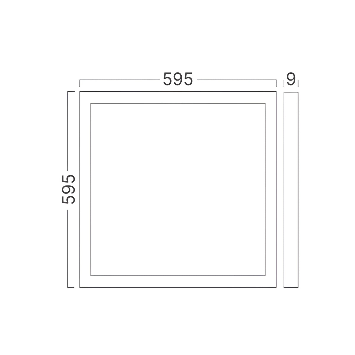 Braytron Panelled LED Paneel 40W Wit 595x595 3IN1
