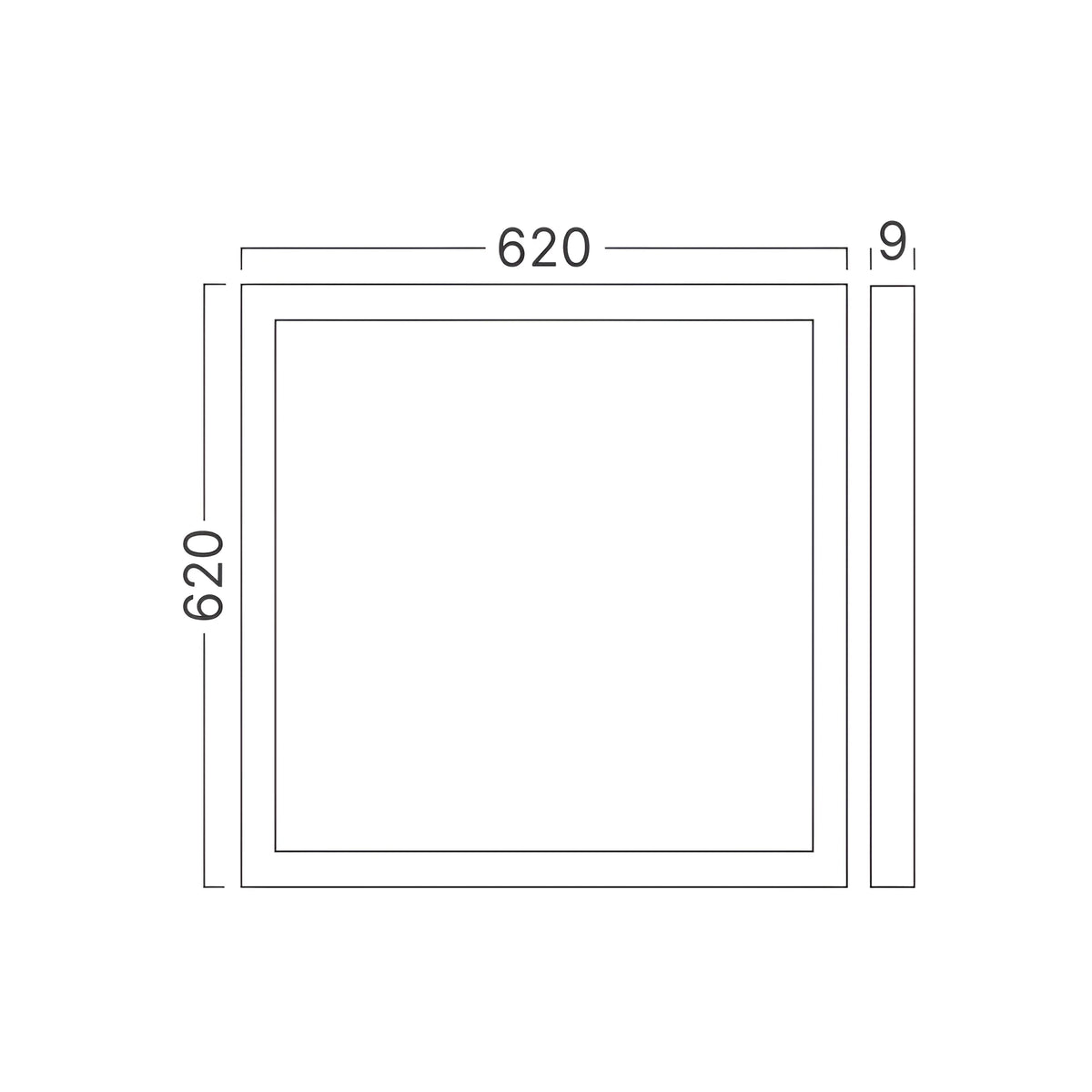 Braytron Panelled LED Paneel 40W Wit 620x620 3IN1