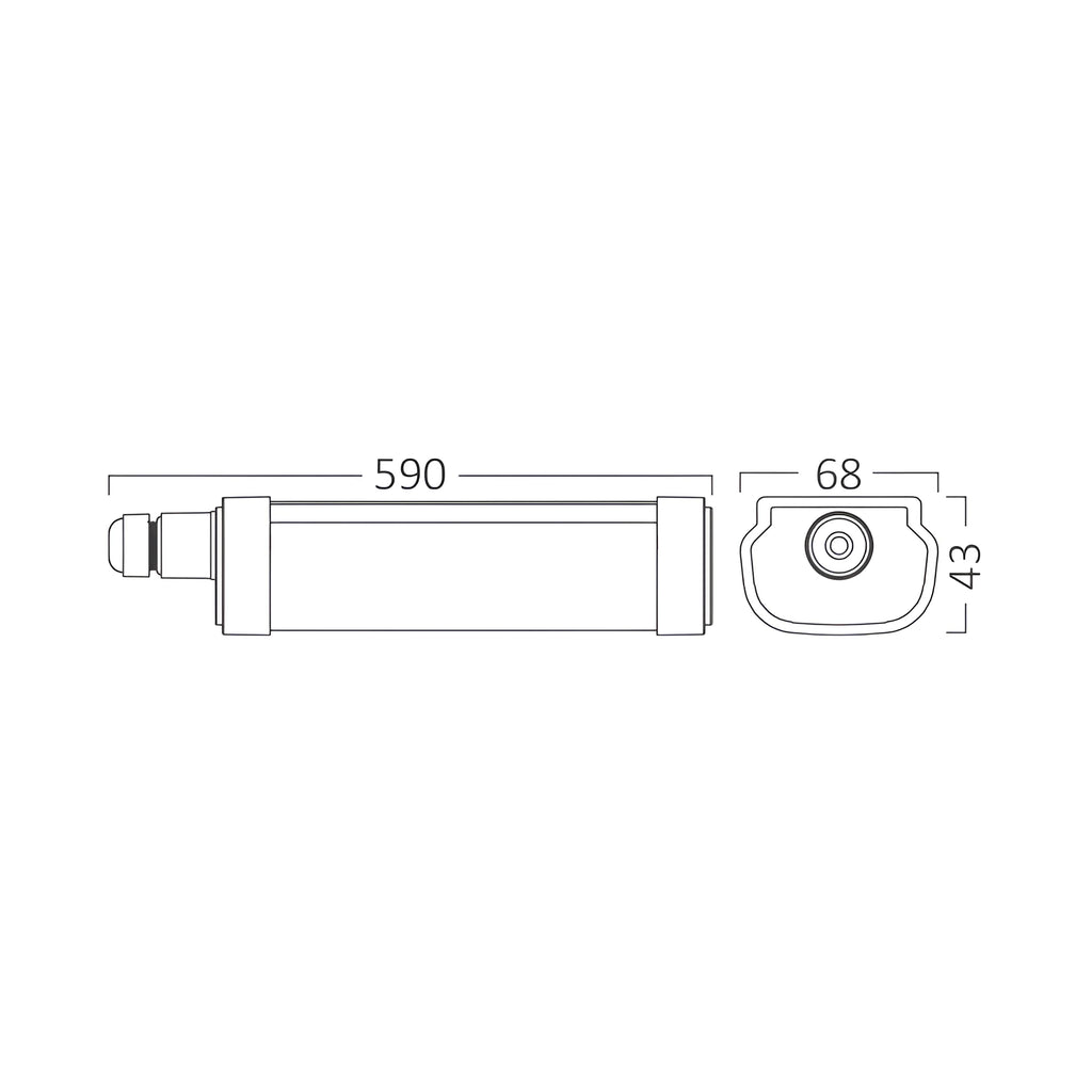 Braytron Proline Waterdichte Armatuur 20W 4000K IP65 IPG M