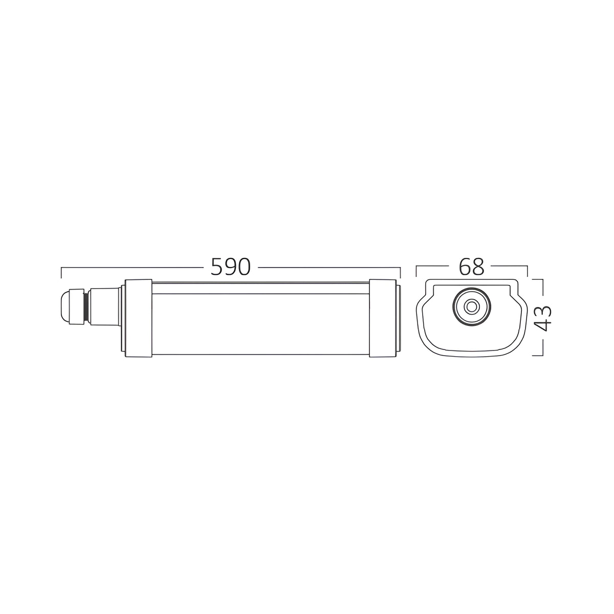Braytron Proline Waterdichte Armatuur 20W 6500K IP65 IPG M