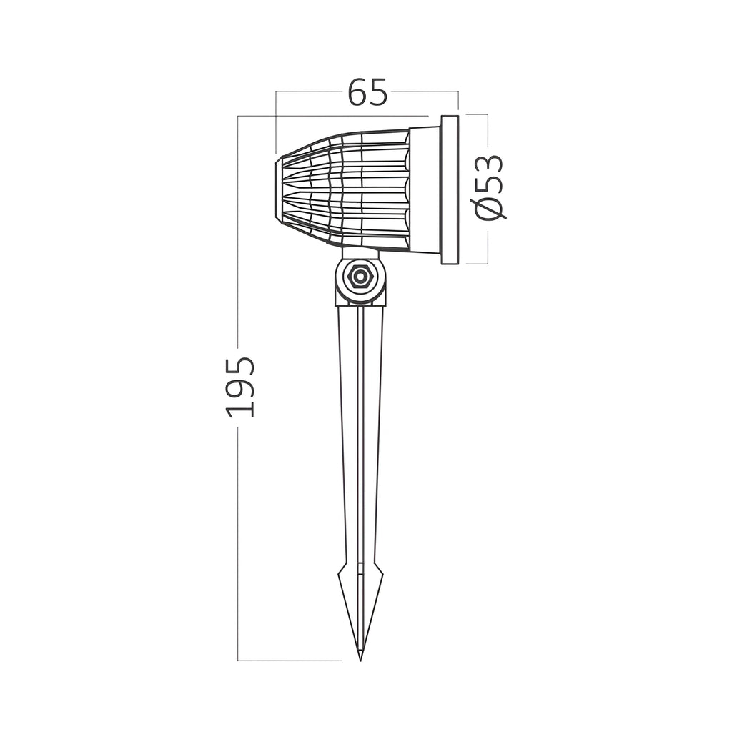 Braytron Spotlux Spot 7W IP65 Zwart PLS GRN