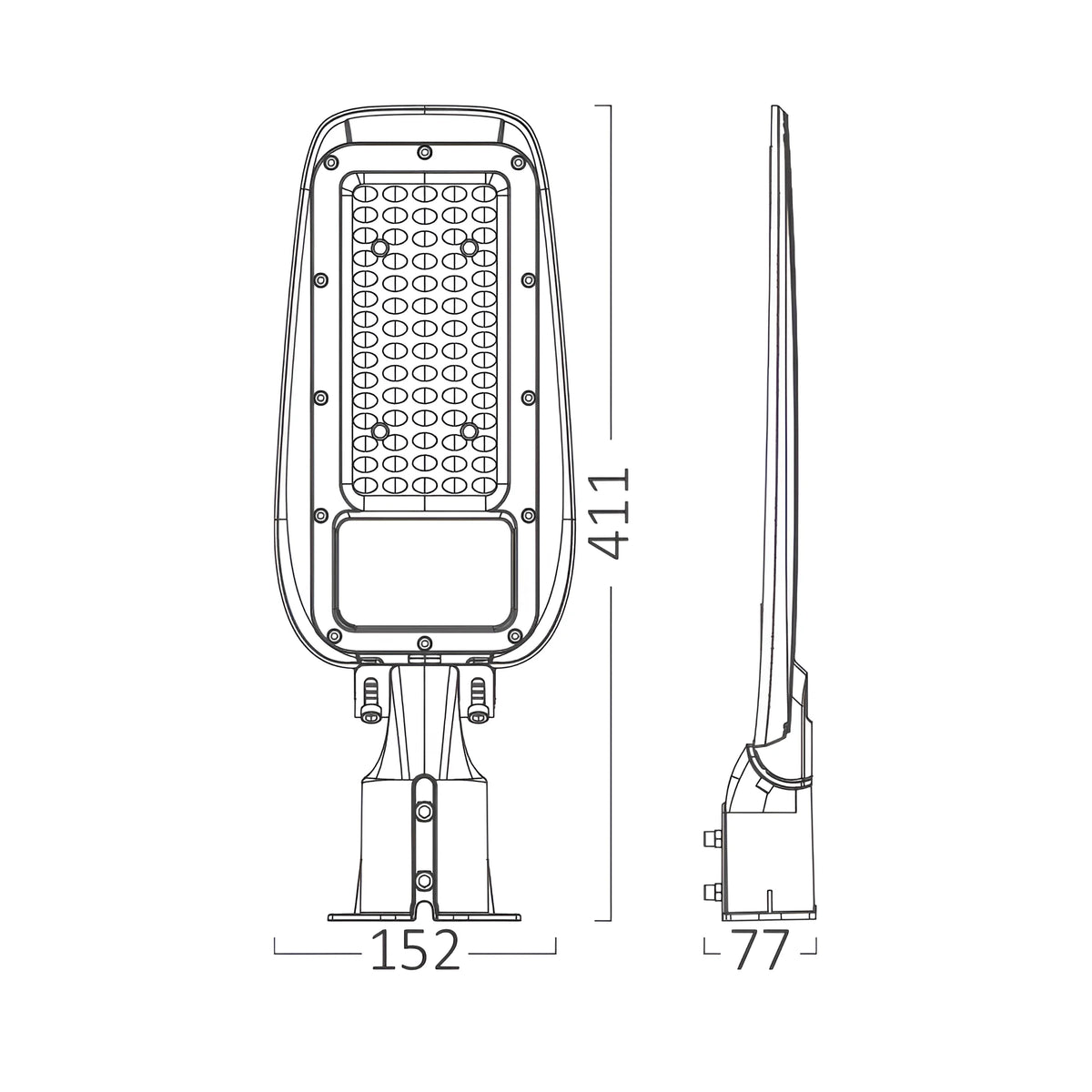 Braytron St89 Straatlamp 50W 6500K IP66 Grijs