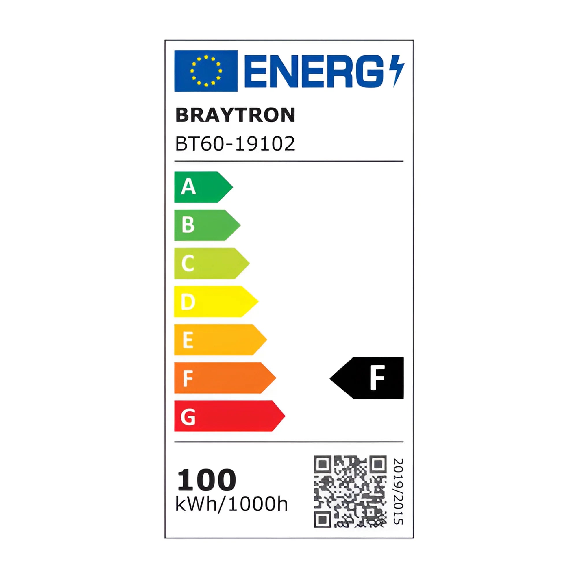 Braytron Flood LED Schijnwerper 100W 3000K IP65 Grijs SD