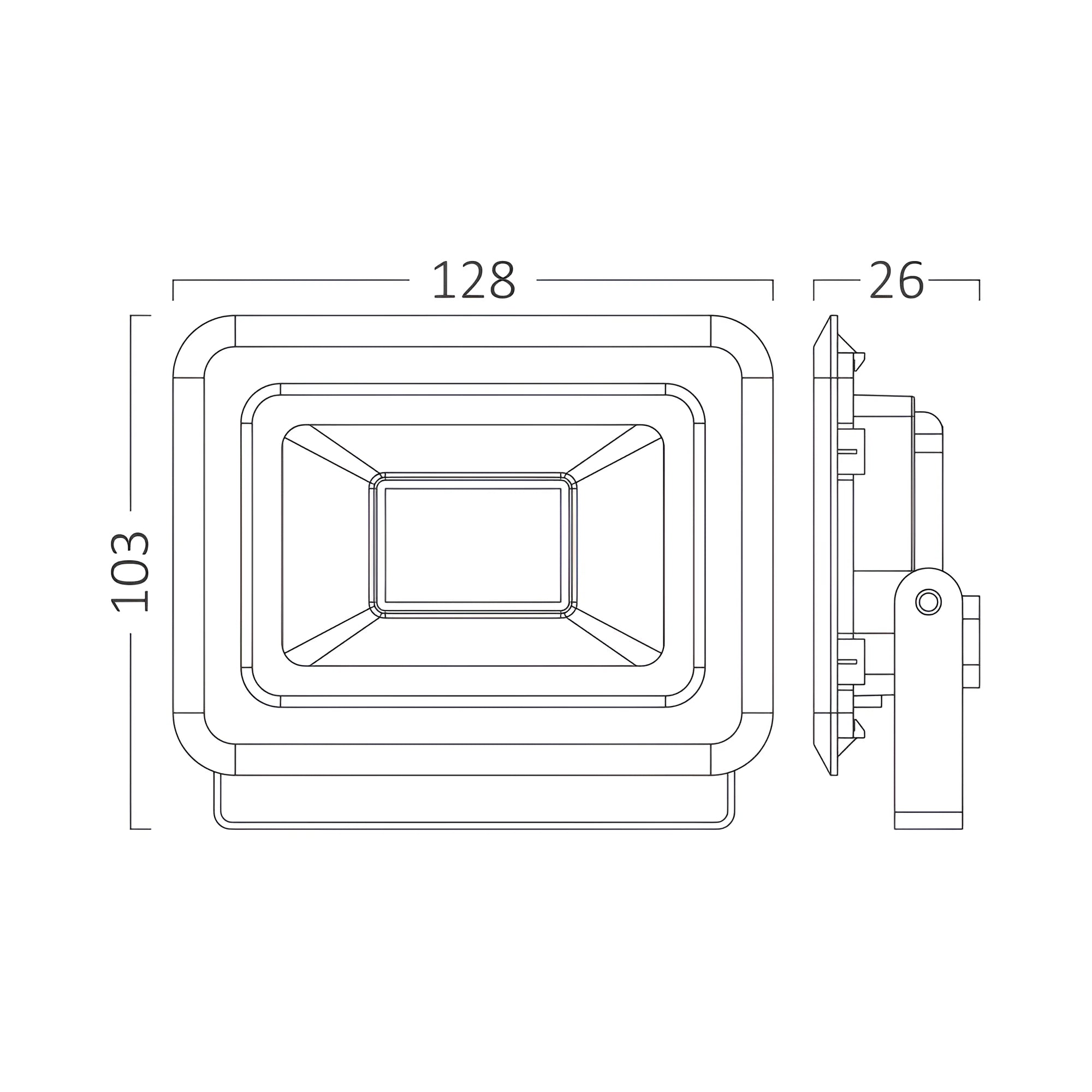 Braytron Flood LED Schijnwerper 20W 6500K IP65 Zwart SF