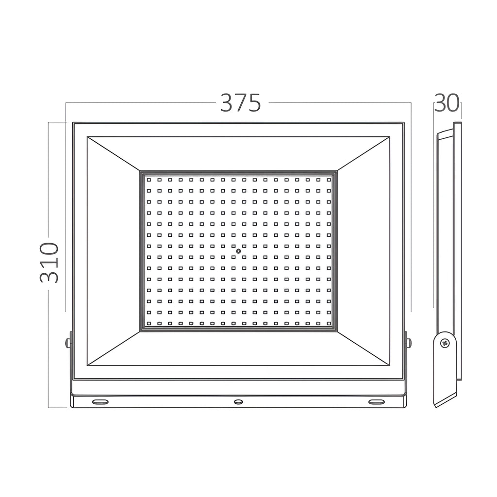 Braytron Flood LED Schijnwerper 200W 6500K IP65 Zwart CF