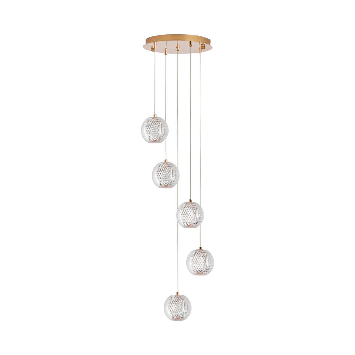 Braytron S001R Hanglamp Goud 5H 5xG9