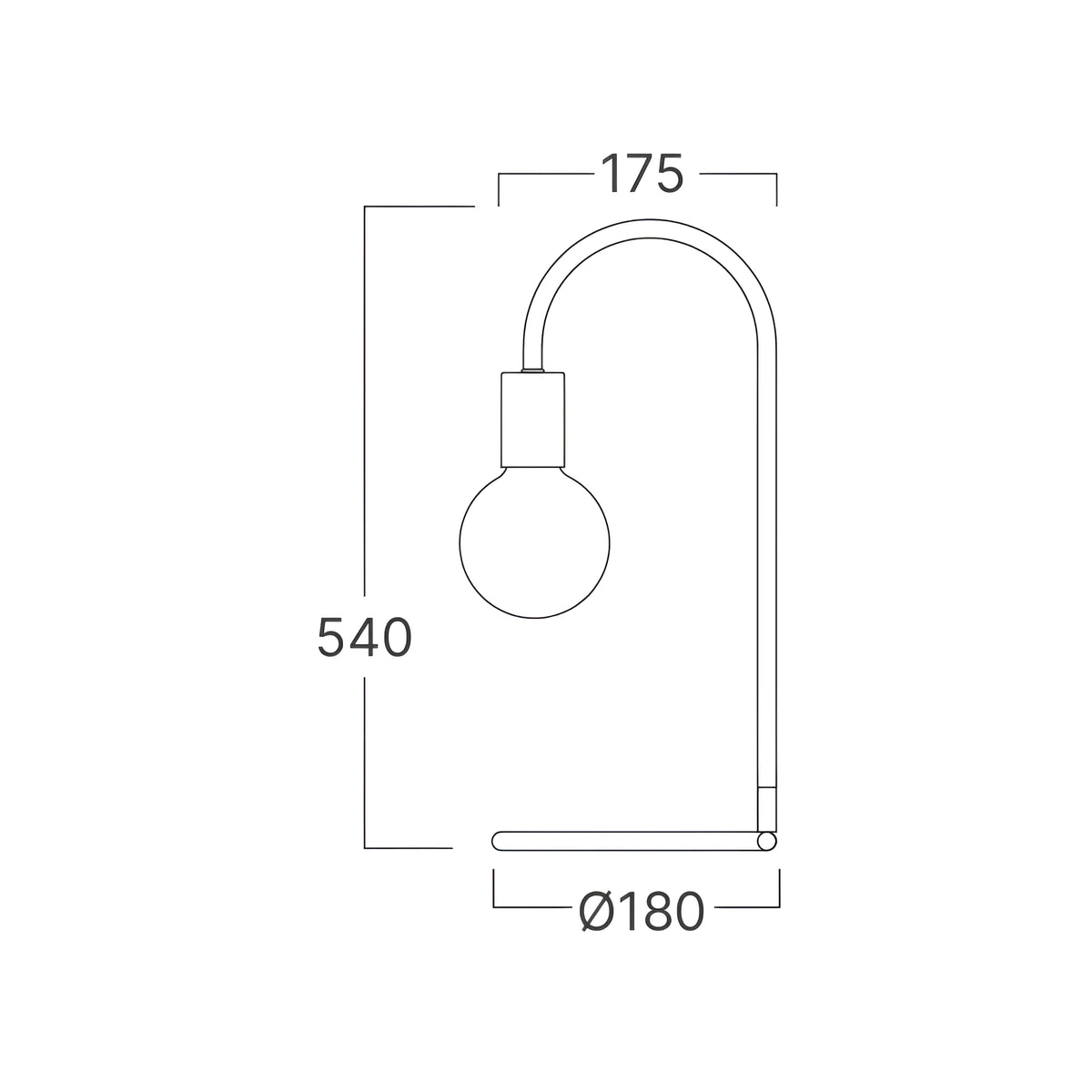 Braytron G003T Tafellamp Zwart 1H 1xE27