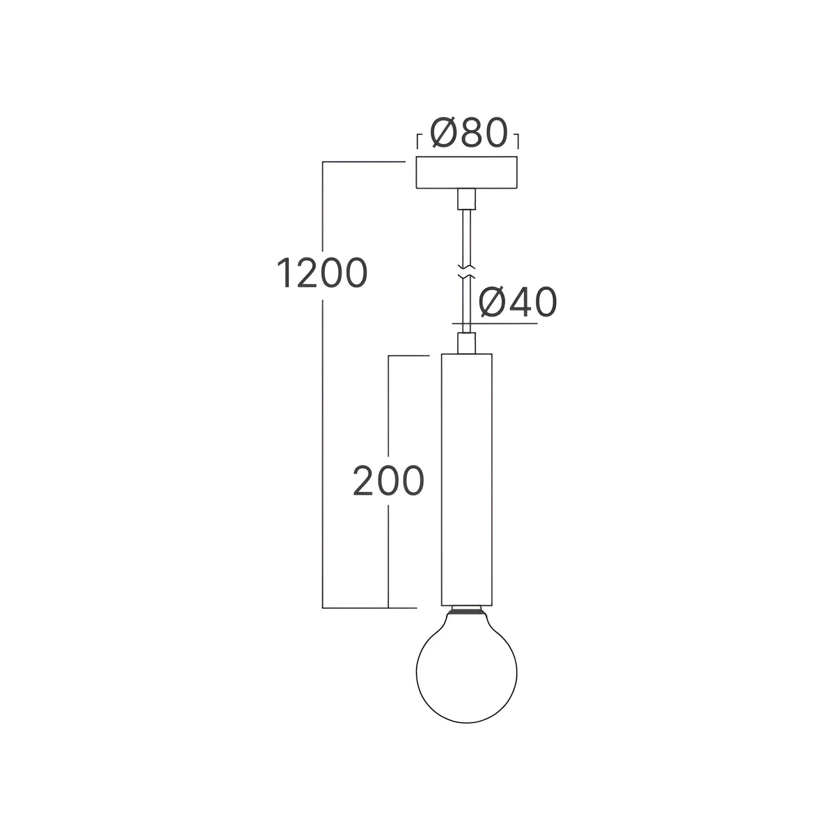 Braytron G005R Hanglamp Zwart 1H 1xE27