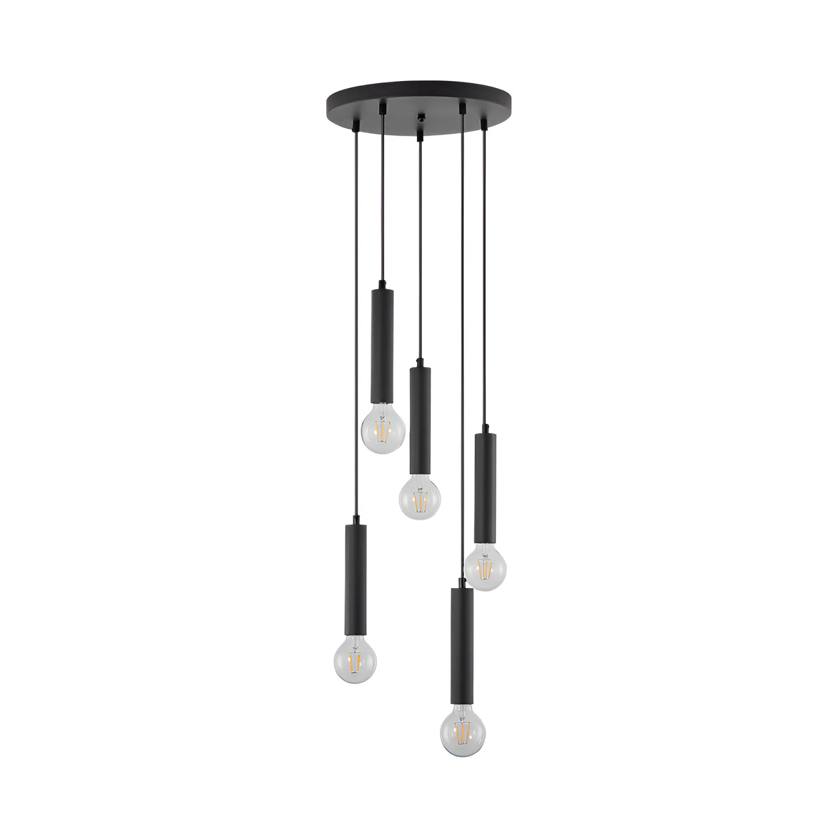 Braytron G005R Hanglamp Zwart 5H 5xE27