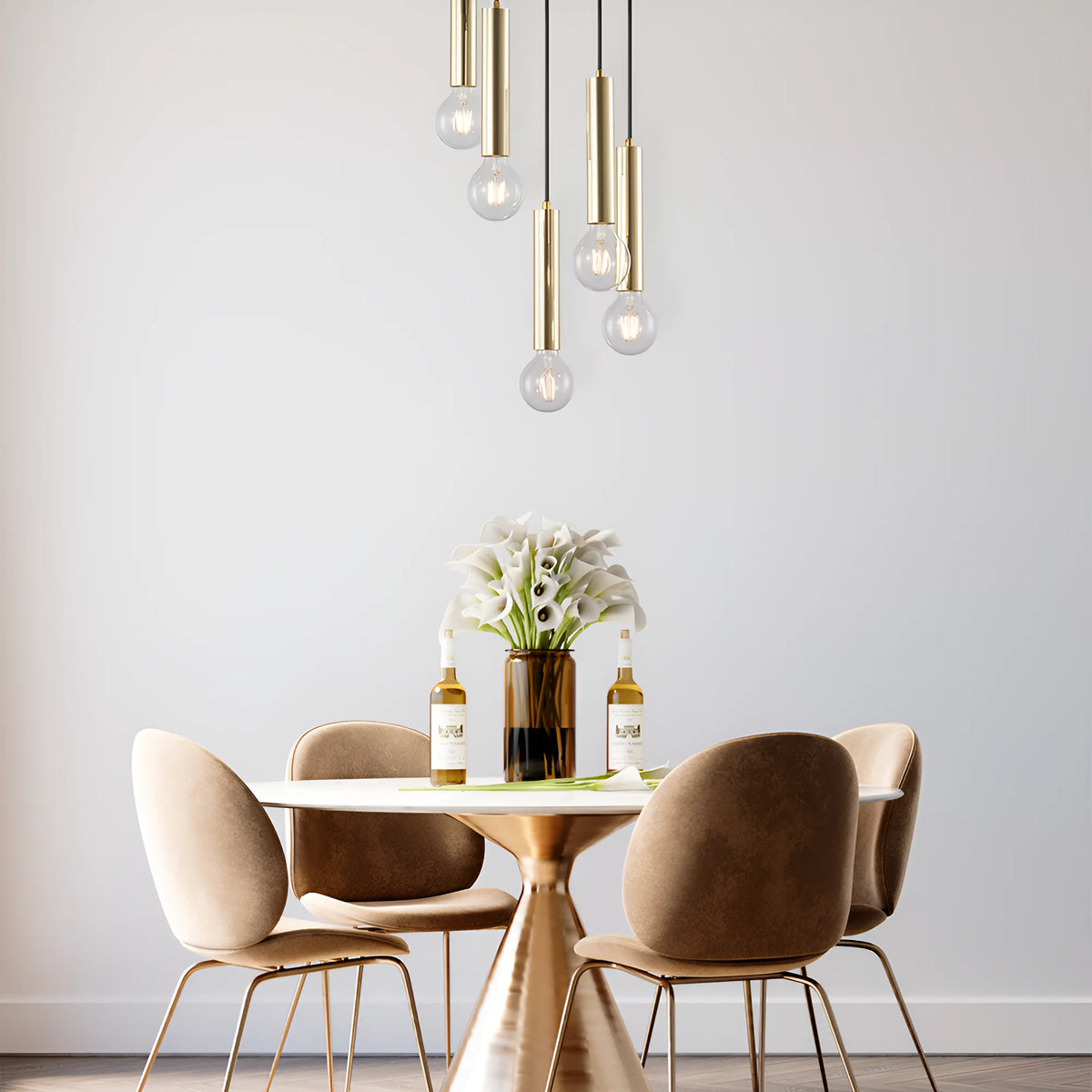 Braytron G005R Hanglamp Goud 5H 5xE27