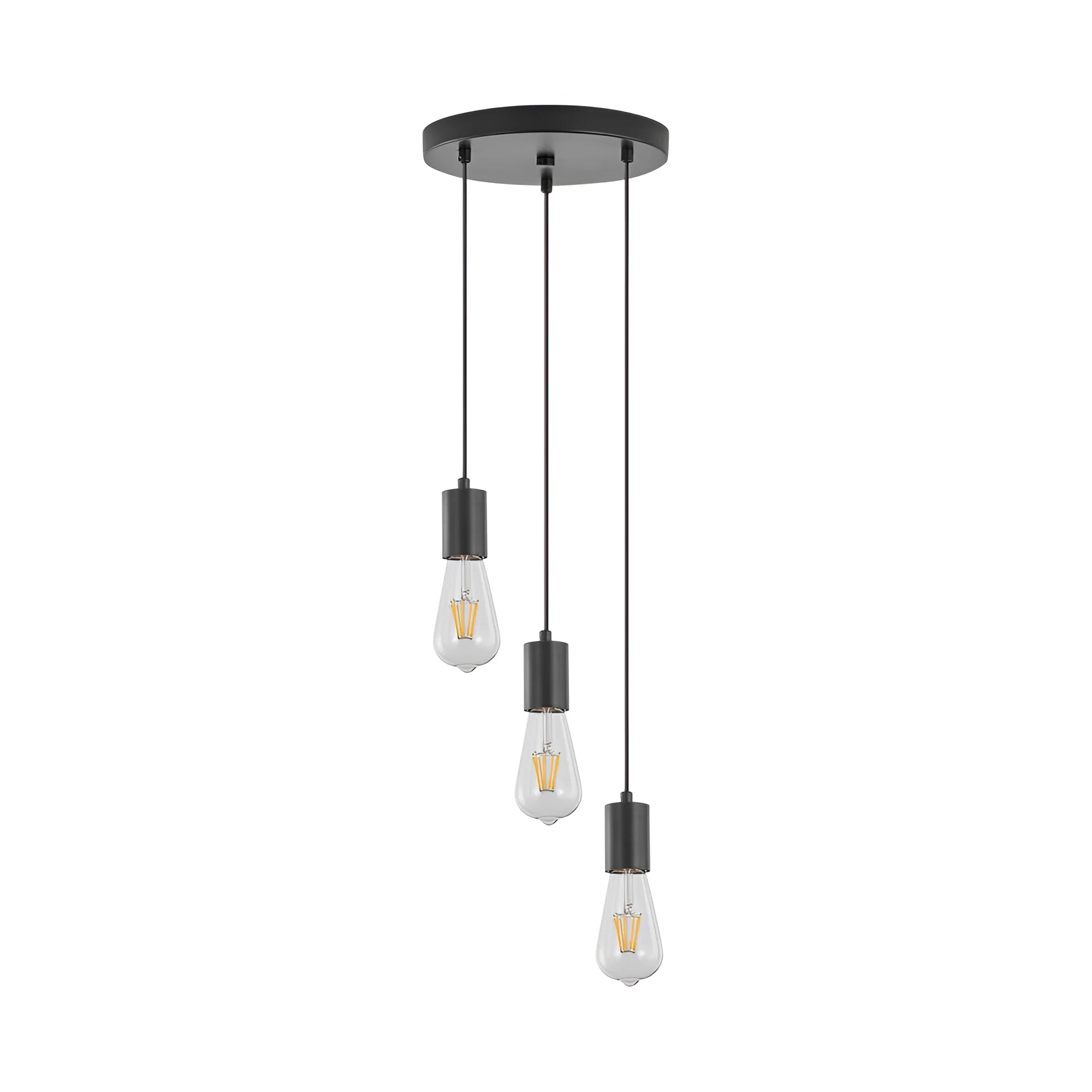 Braytron G006R Hanglamp Zwart 3H 3xE27