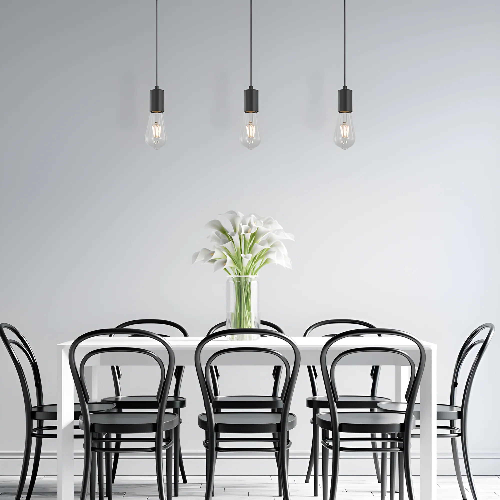 Braytron G006S Hanglamp Zwart 3H 3xE27