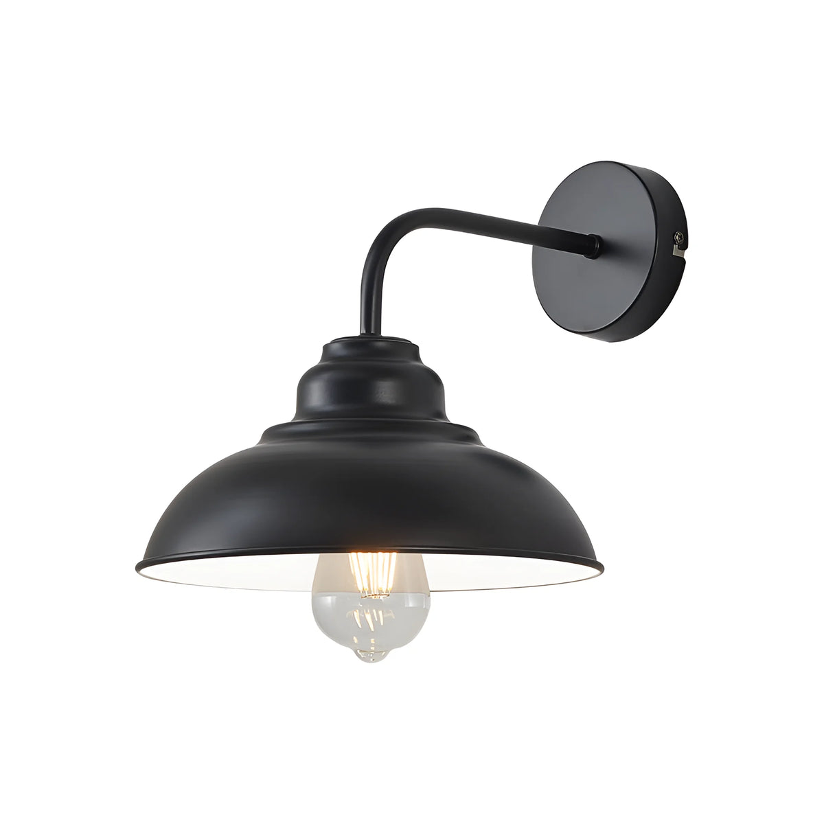 Braytron P004W Wandlamp Zwart 1H 1xE27