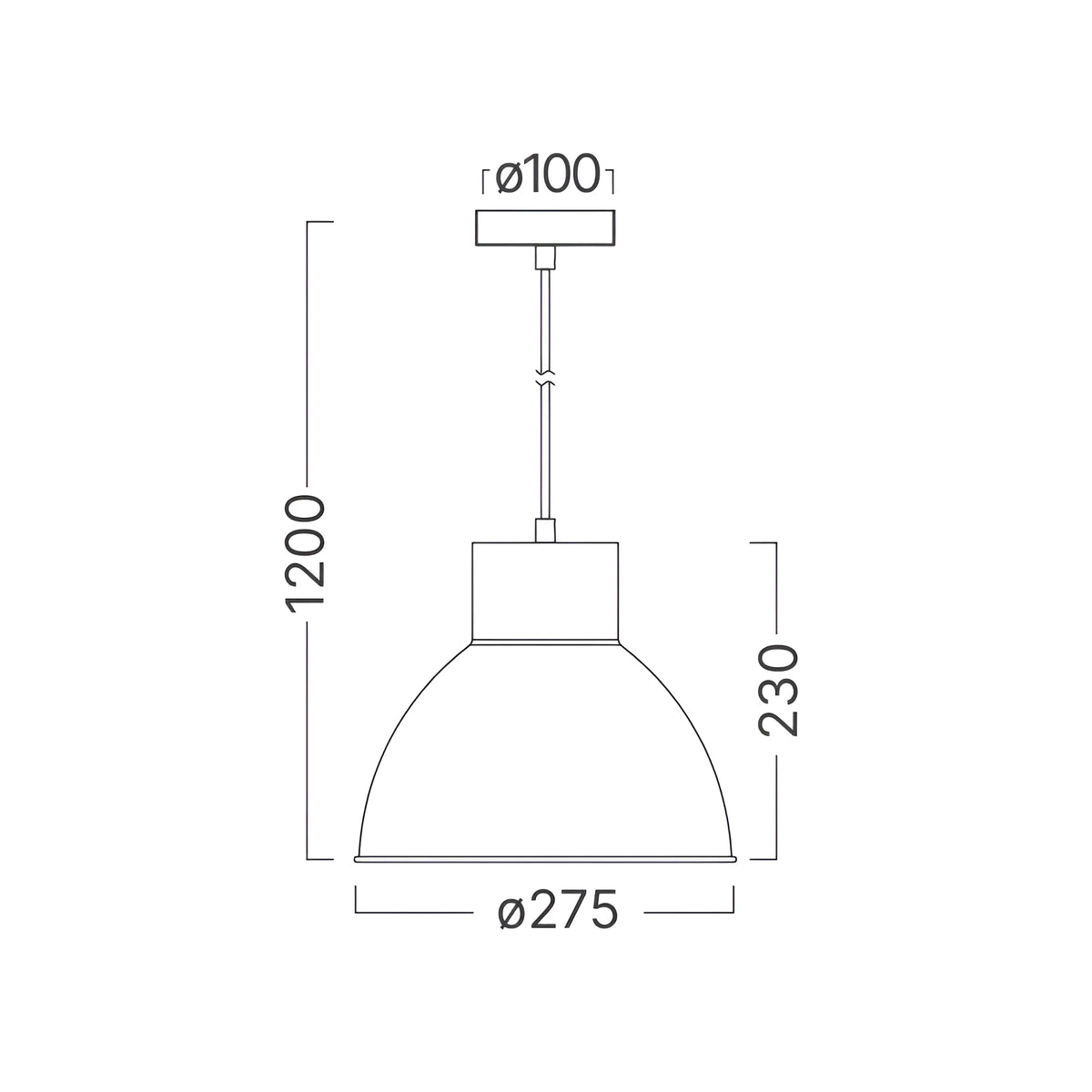 Braytron P008R Hanglamp 1H 1xE27 GRN