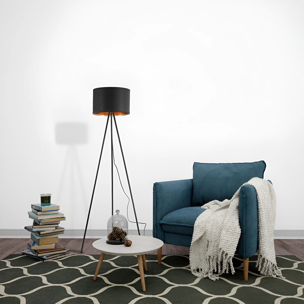 Braytron F003T Vloerlamp Zwart 1H 1xE27