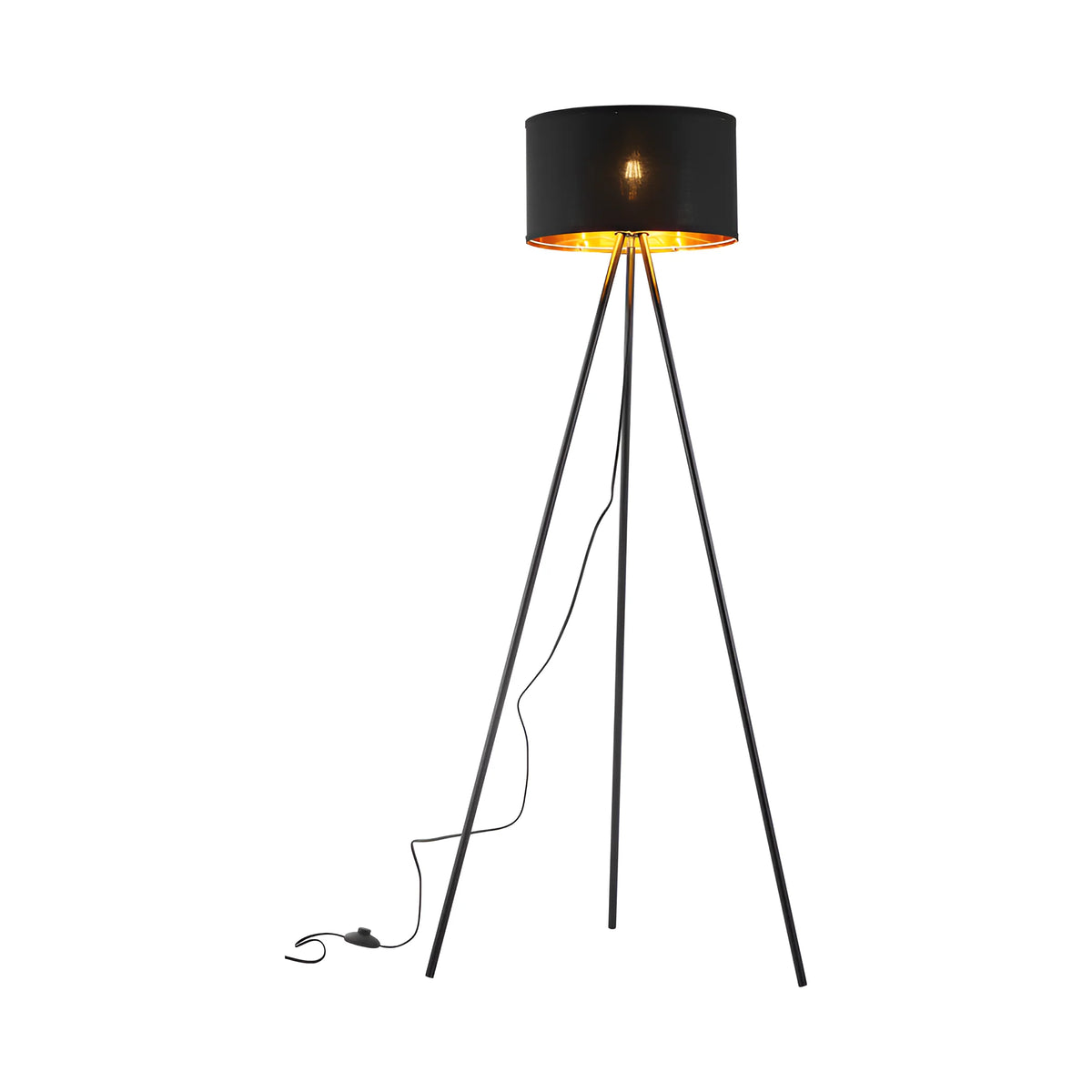 Braytron F003T Vloerlamp Zwart 1H 1xE27