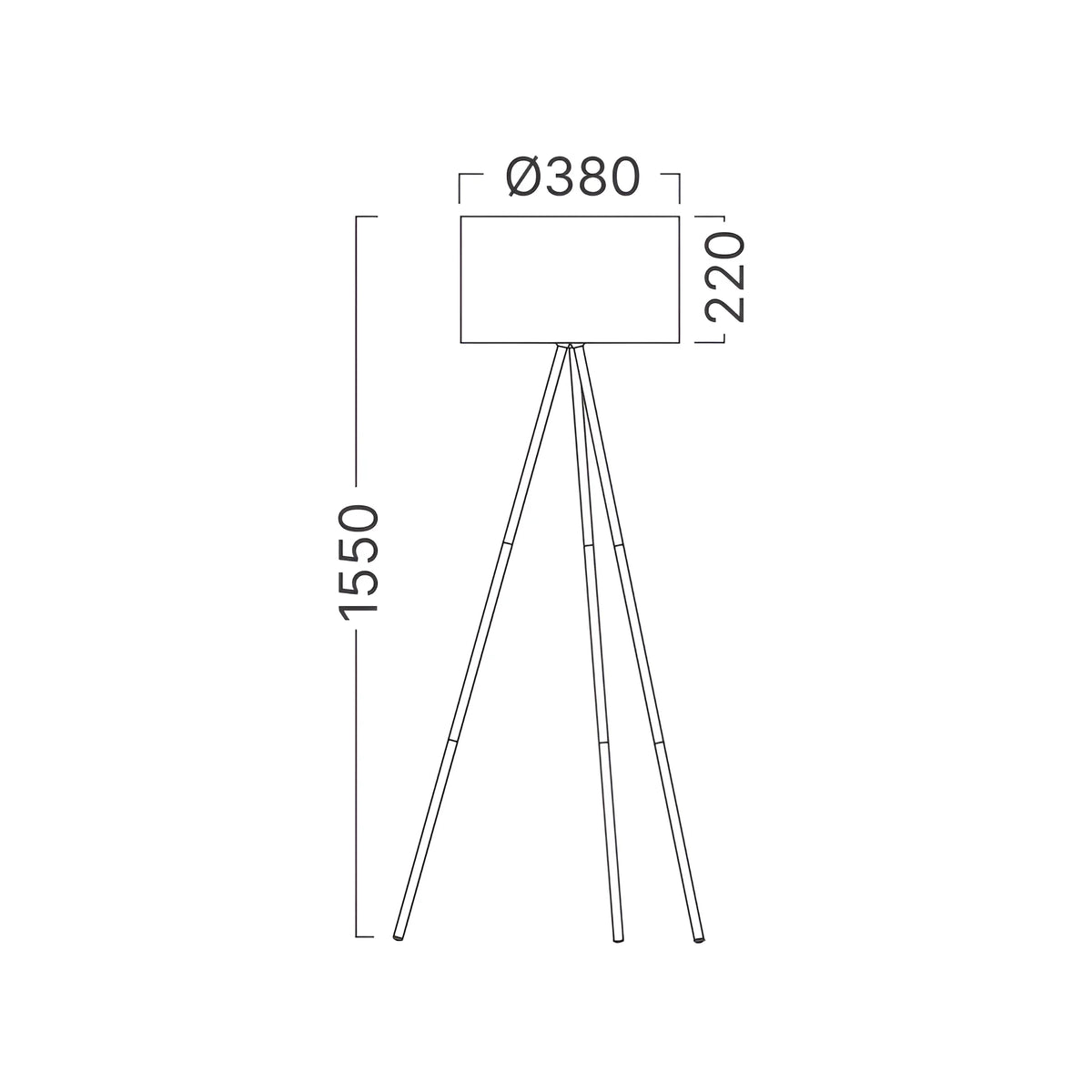 Braytron F003T Vloerlamp 1H 1xE27 BEJ