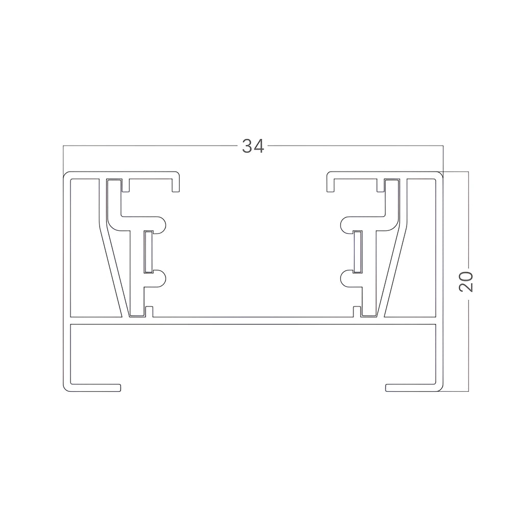 Braytron 2M Railsysteem Wit 2WRS