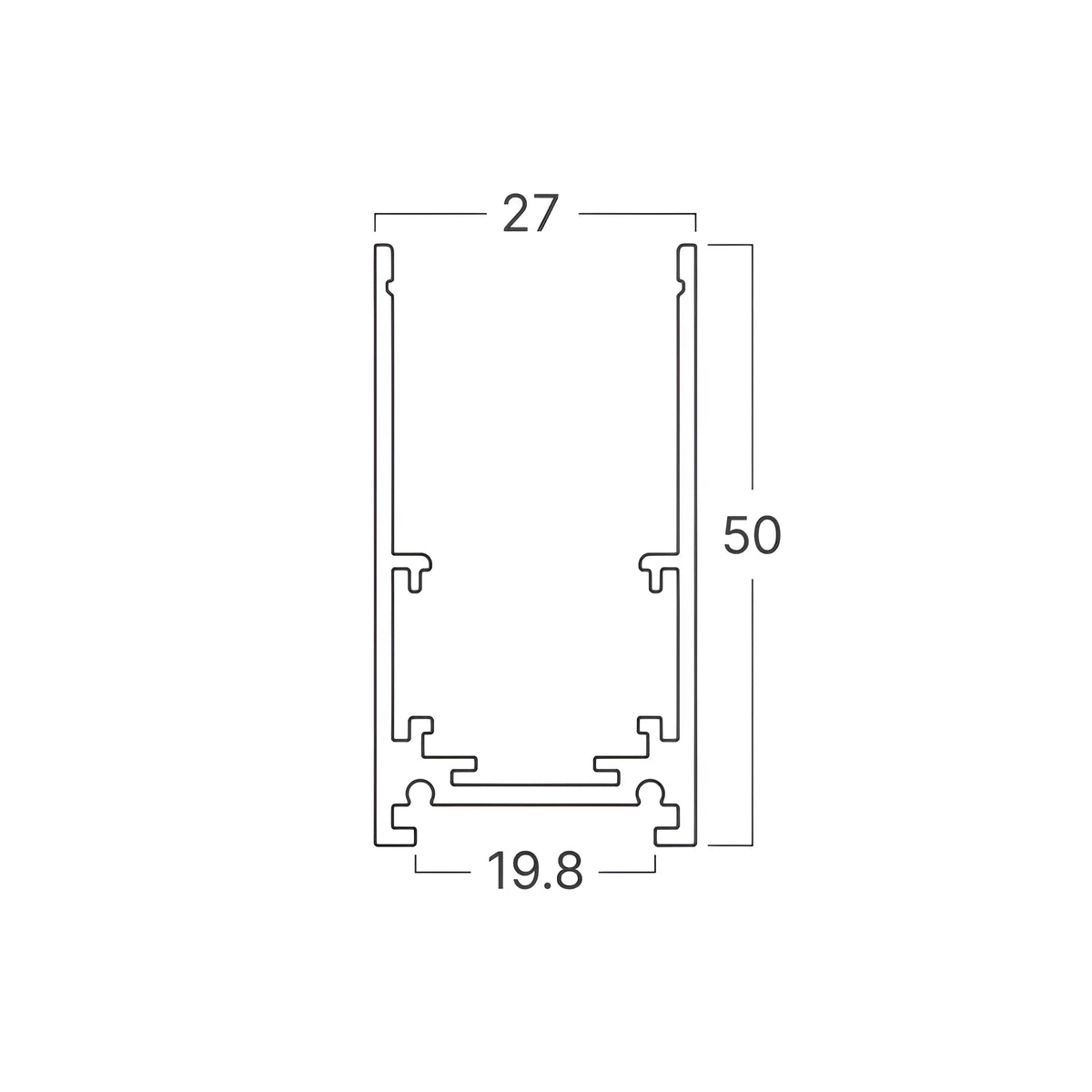 Braytron M20A Magneetrail-armatuur 48VDC Zwart SR01 2M
