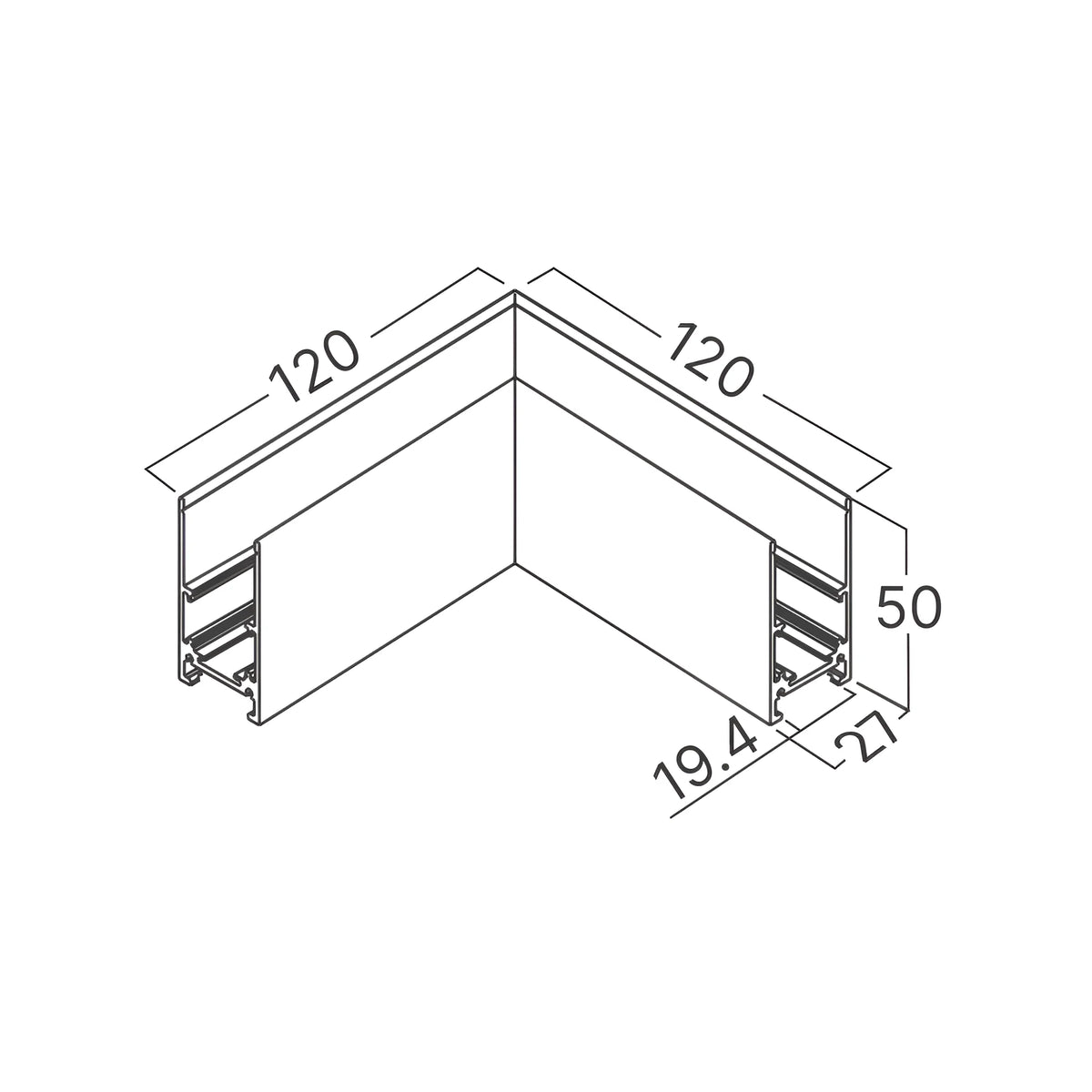 Braytron M20A Magneetrail-armatuur Zwart SR01 1