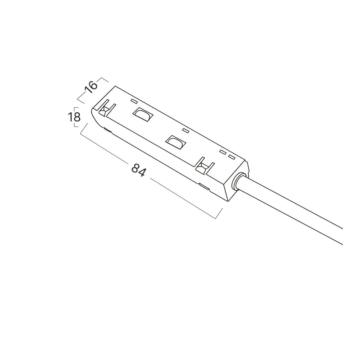 Braytron M20 Connector 48VDC Zwart SC01 2