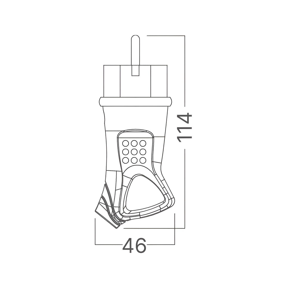 Braytron Ipline Stekker IP44 TPM02 TPE HANDLE