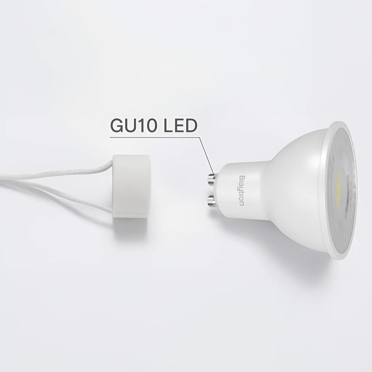 Braytron Lamphouder GU10 15CM CRM