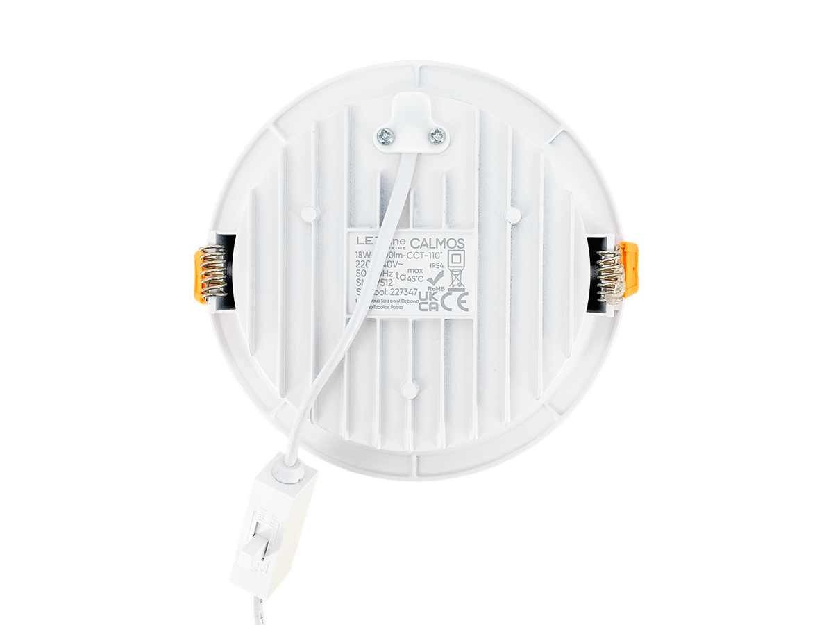 Downlight CALMOS 3CCT (3/4/6,5K) 18W 2100lm rond IP54 Wit PRIME DALI
