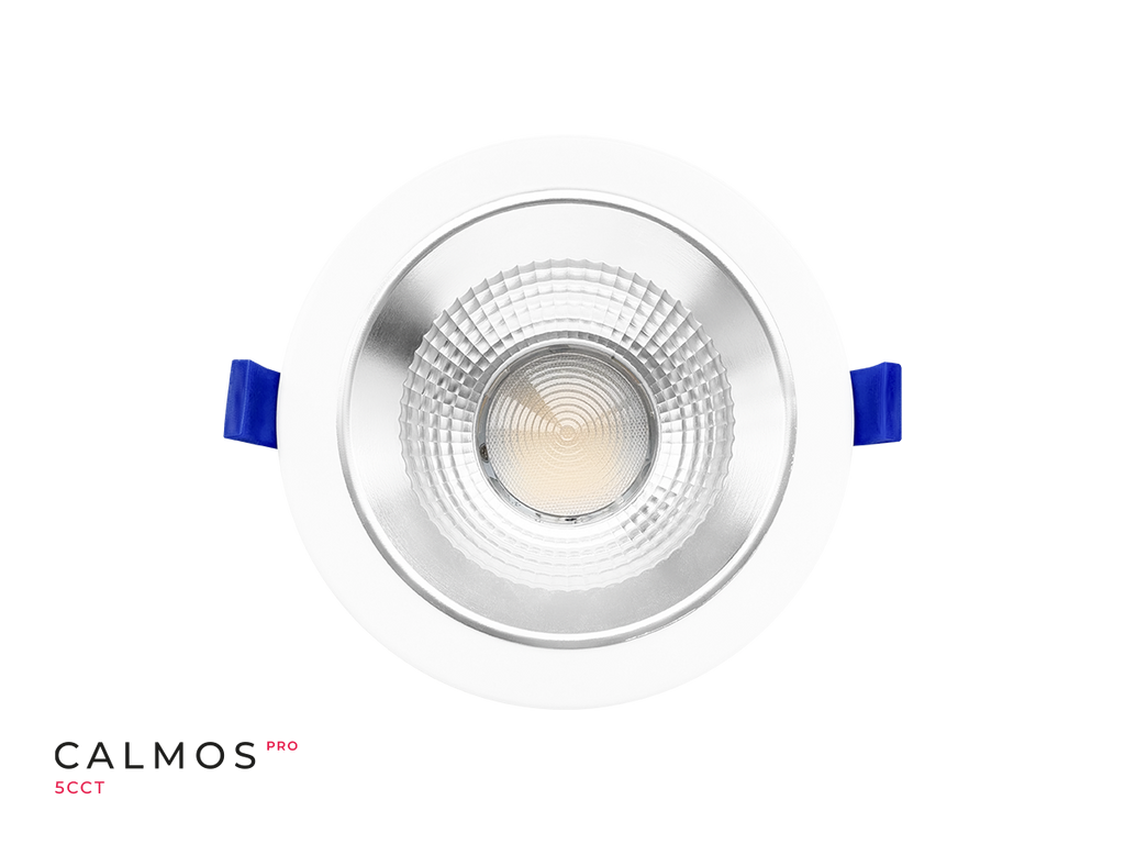 Downlight CALMOS PRO 5CCT (2,7/3/4/5/6K) 15/19W 2280lm 60° rond IP65 wit UGR<19 PRIME