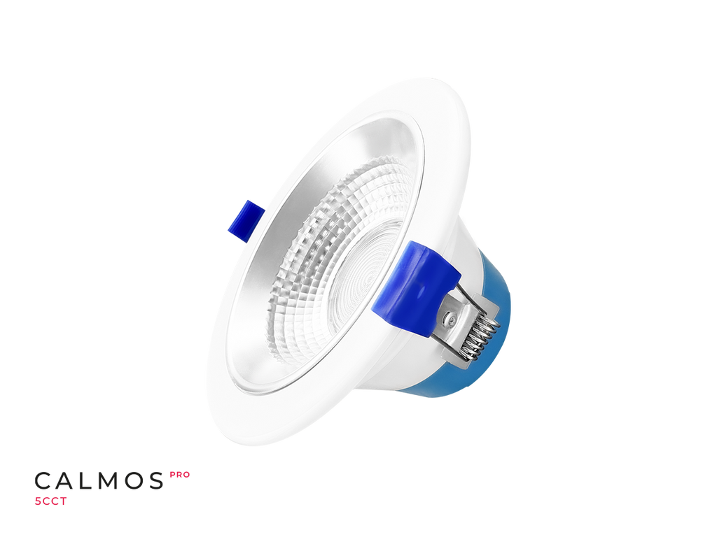 Downlight CALMOS PRO 5CCT (2,7/3/4/5/6K) 15/19W 2280lm 60° rond IP65 wit UGR<19 PRIME