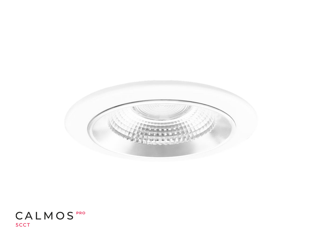 Downlight CALMOS PRO 5CCT (2,7/3/4/5/6K) 18/23W 2760lm 60° rond IP65 wit UGR<19 PRIME