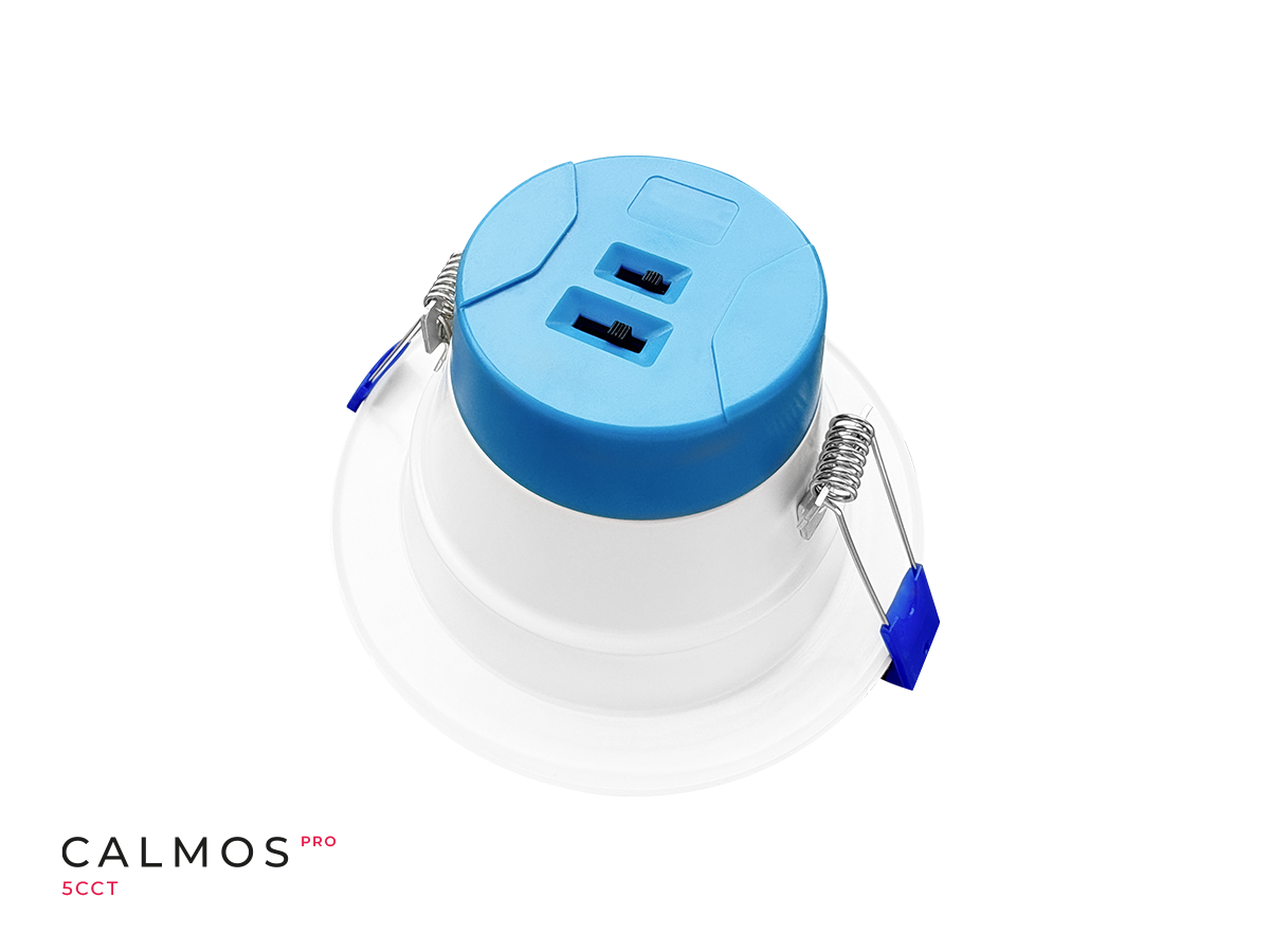 Downlight CALMOS PRO 5CCT (2,7/3/4/5/6K) 24/34W 4080lm 60° rond IP65 wit UGR<19 PRIME