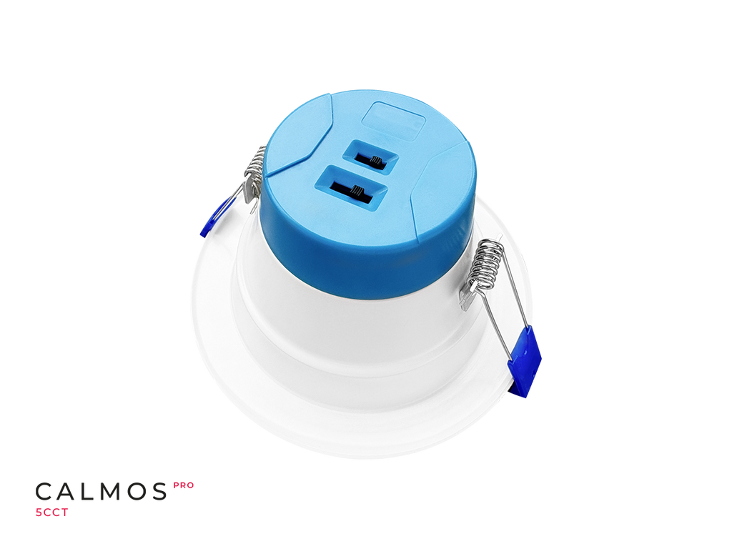 Downlight CALMOS PRO 5CCT (2,7/3/4/5/6K) 15/19W 2280lm 60° rond IP65 wit UGR<19 PRIME