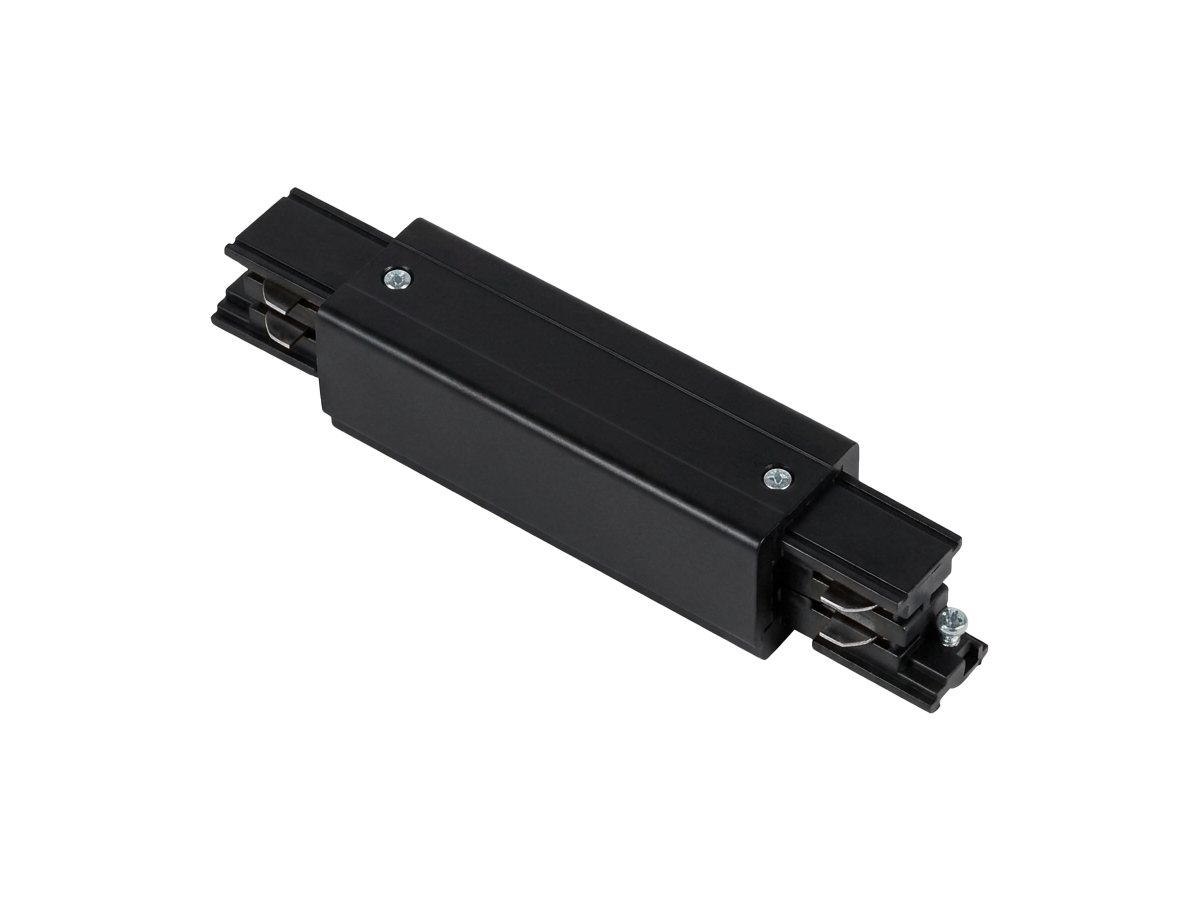 I-connector voor LUMICANTO POWERTRACK railbaan zwart met voeding PRIME