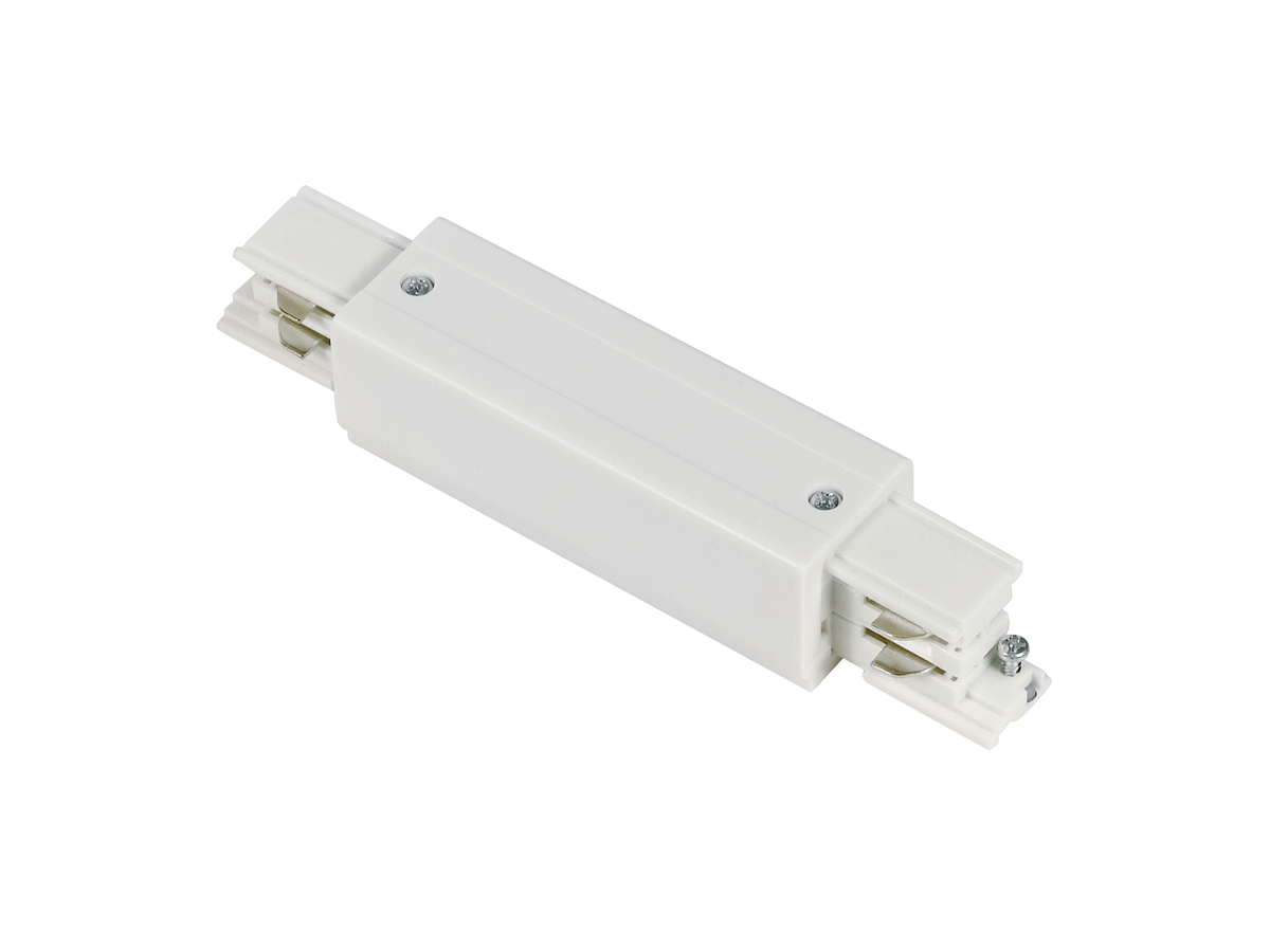 I-connector voor LUMICANTO POWERTRACK railbaan wit met voeding PRIME