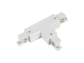 T-connector voor LUMICANTO POWERTRACK railbaan rechts wit met voeding PRIME