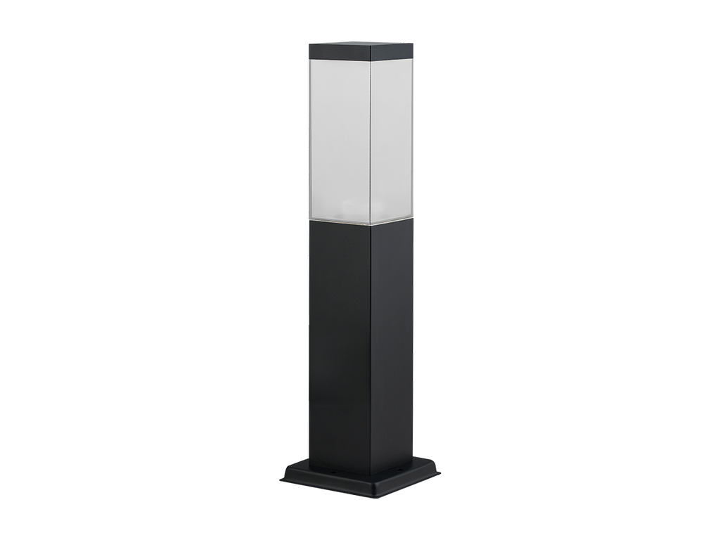 Tuinpaal CUBE vierkant zwart E27 80cm LITE
