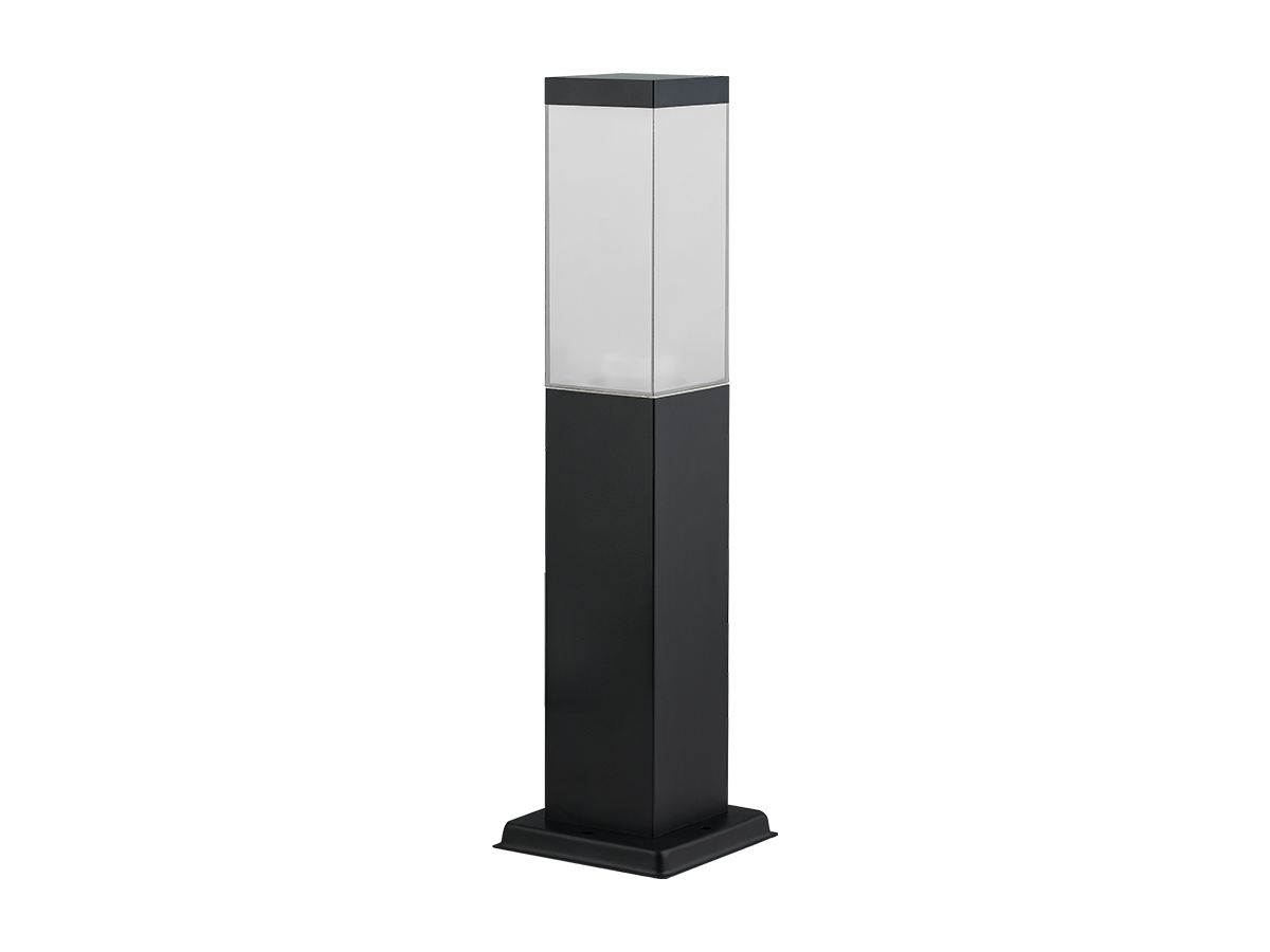 Tuinpaal CUBE vierkant zwart E27 80cm LITE
