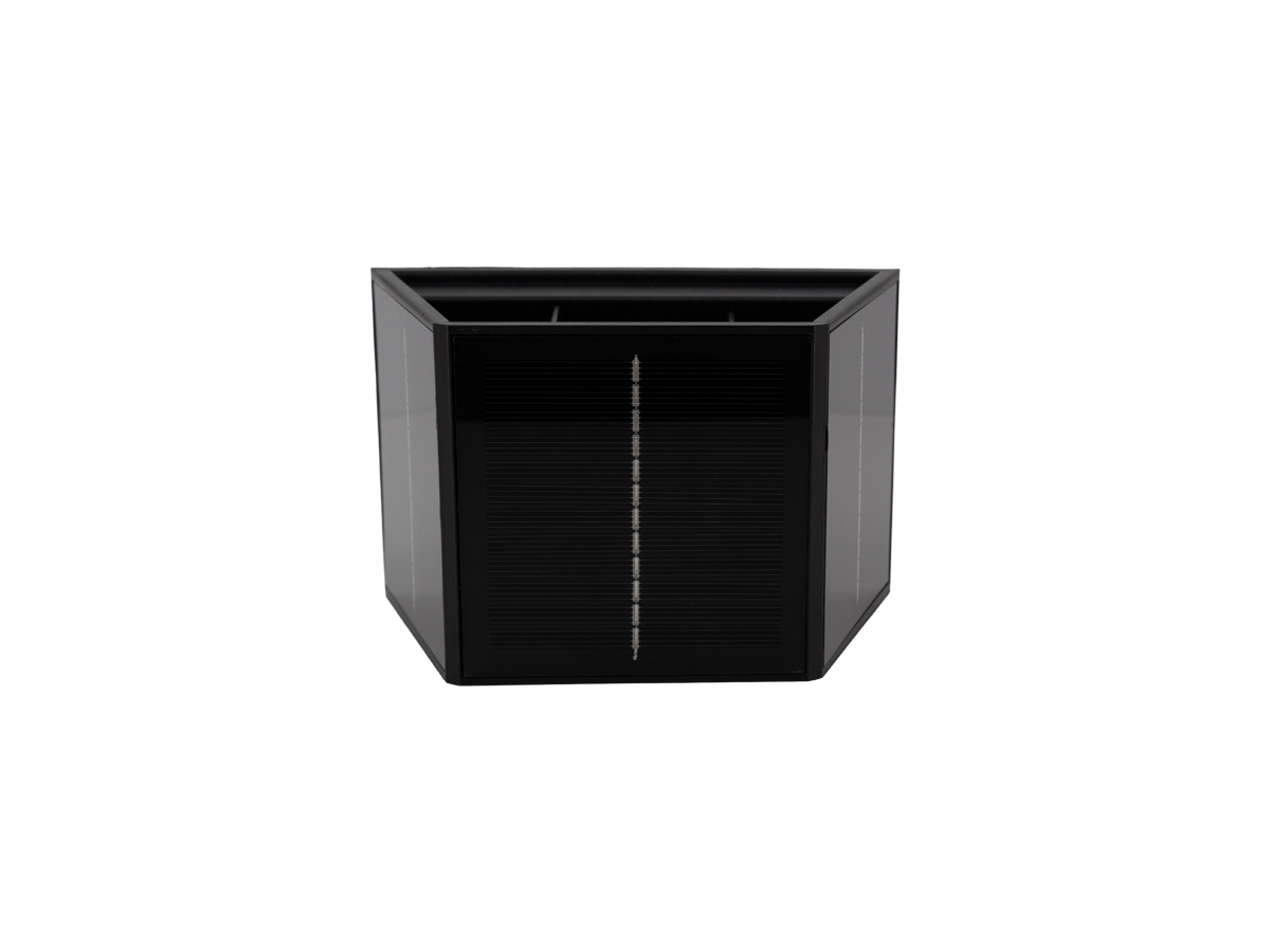 Solar LED wandlamp CUBE 3000K 50lm IP54 zwart LITE