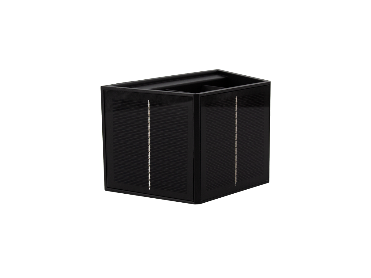 Solar LED wandlamp CUBE 3000K 50lm IP54 zwart LITE