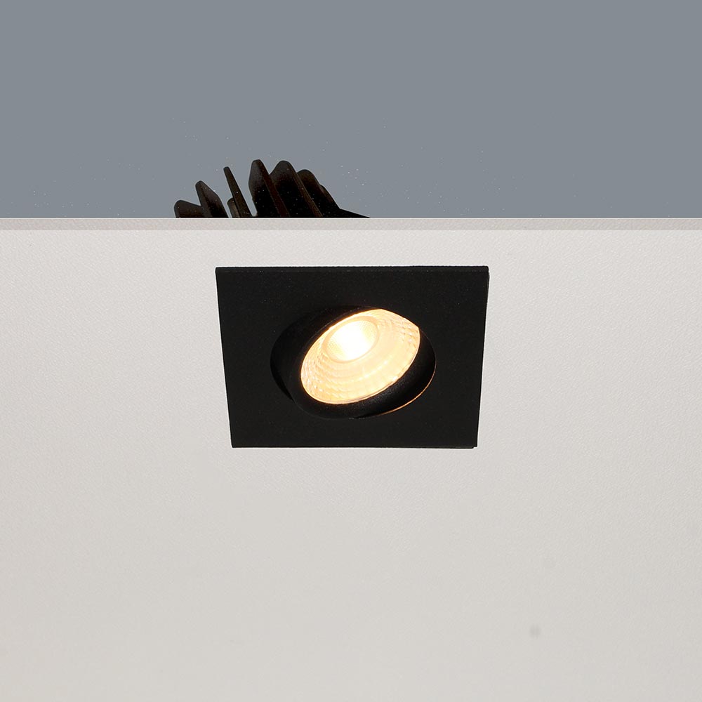 Artdelight Venice 2608 - Inbouwspot - 855lm - Vierkant - Richtbaar - Zwart