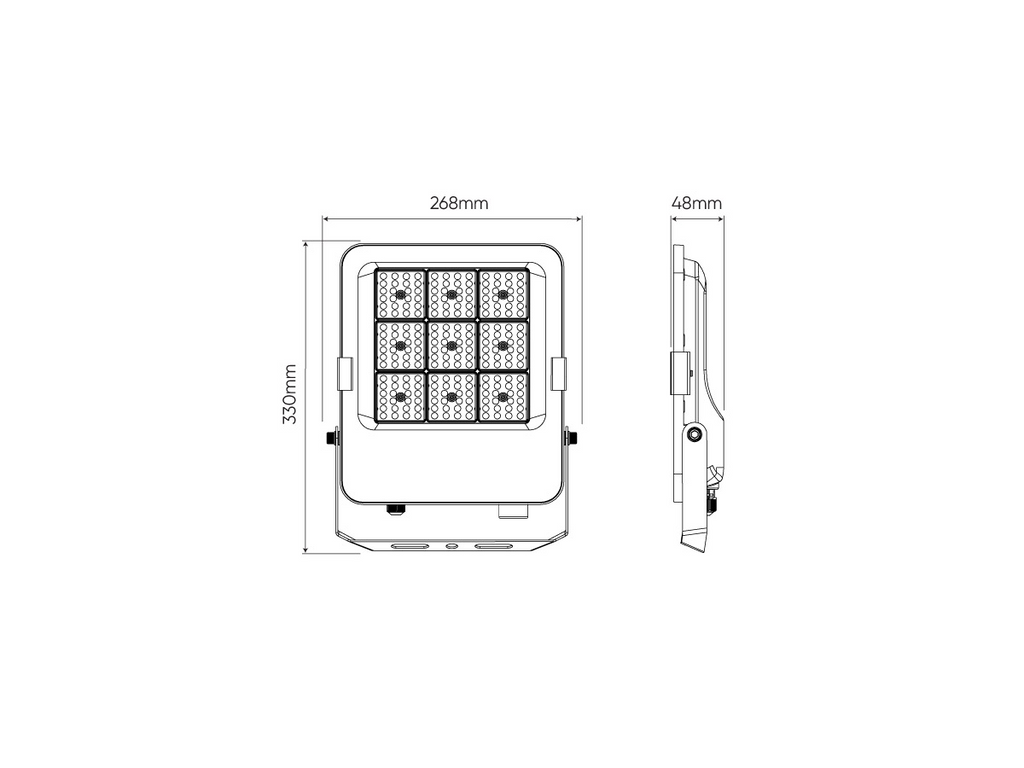 FLOODLIGHT 3CCT (3K/4K/5K) 100W 14000lm 120° IP66 PRIME