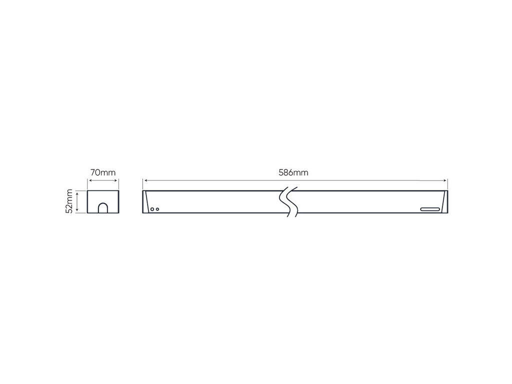 Lineaire armatuur FUSION 4000K 20W 2600lm 120*120° IP20 60cm wit PRIME 0-10V