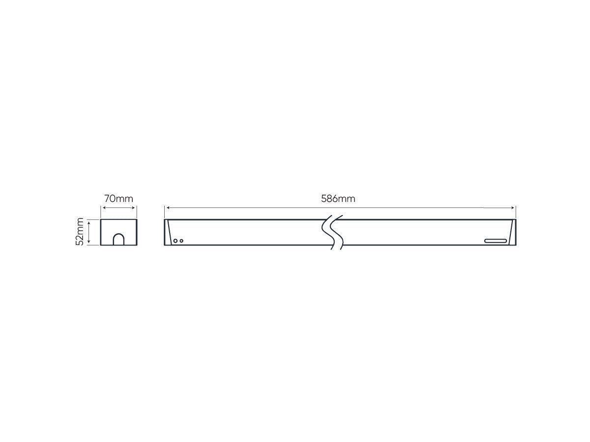 Lineaire armatuur FUSION 4000K 20W 2600lm 60*110° IP20 60cm wit PRIME 0-10V
