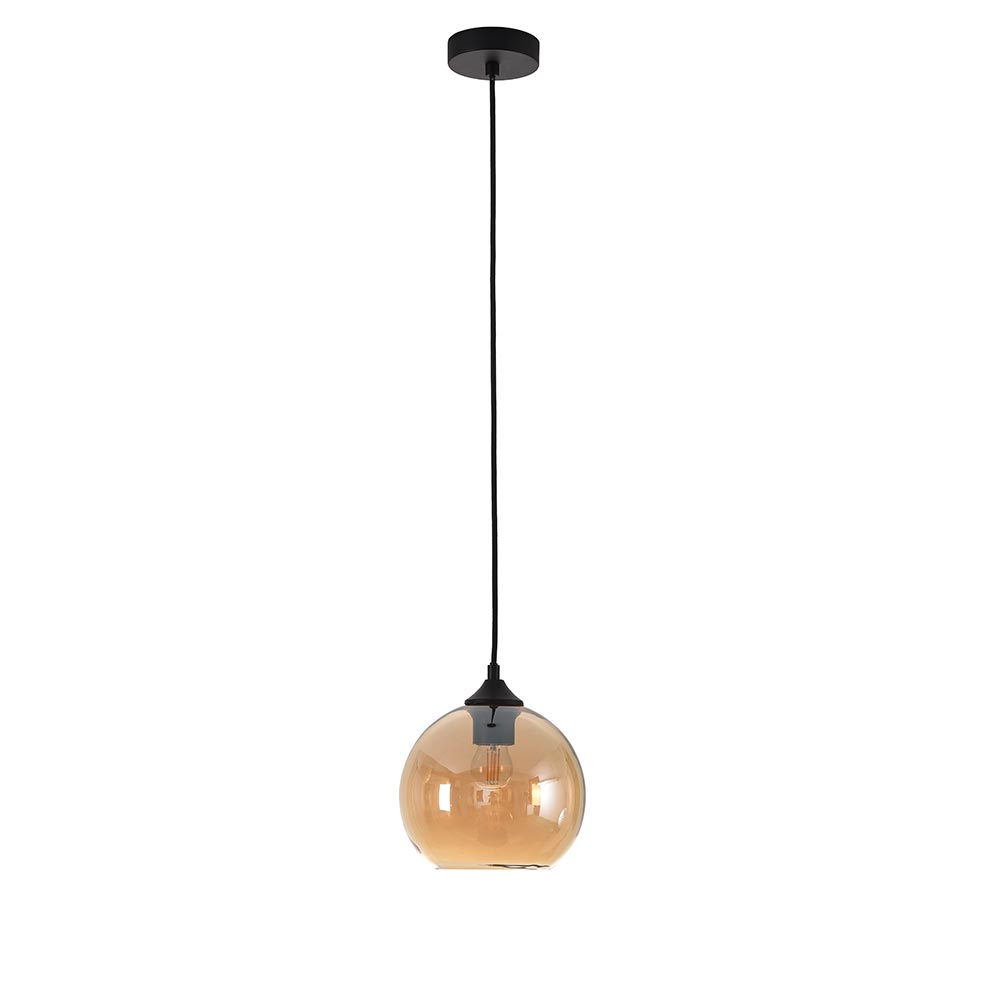 Artdelight Marino - Hanglamp - Ø20cm - Amber glas