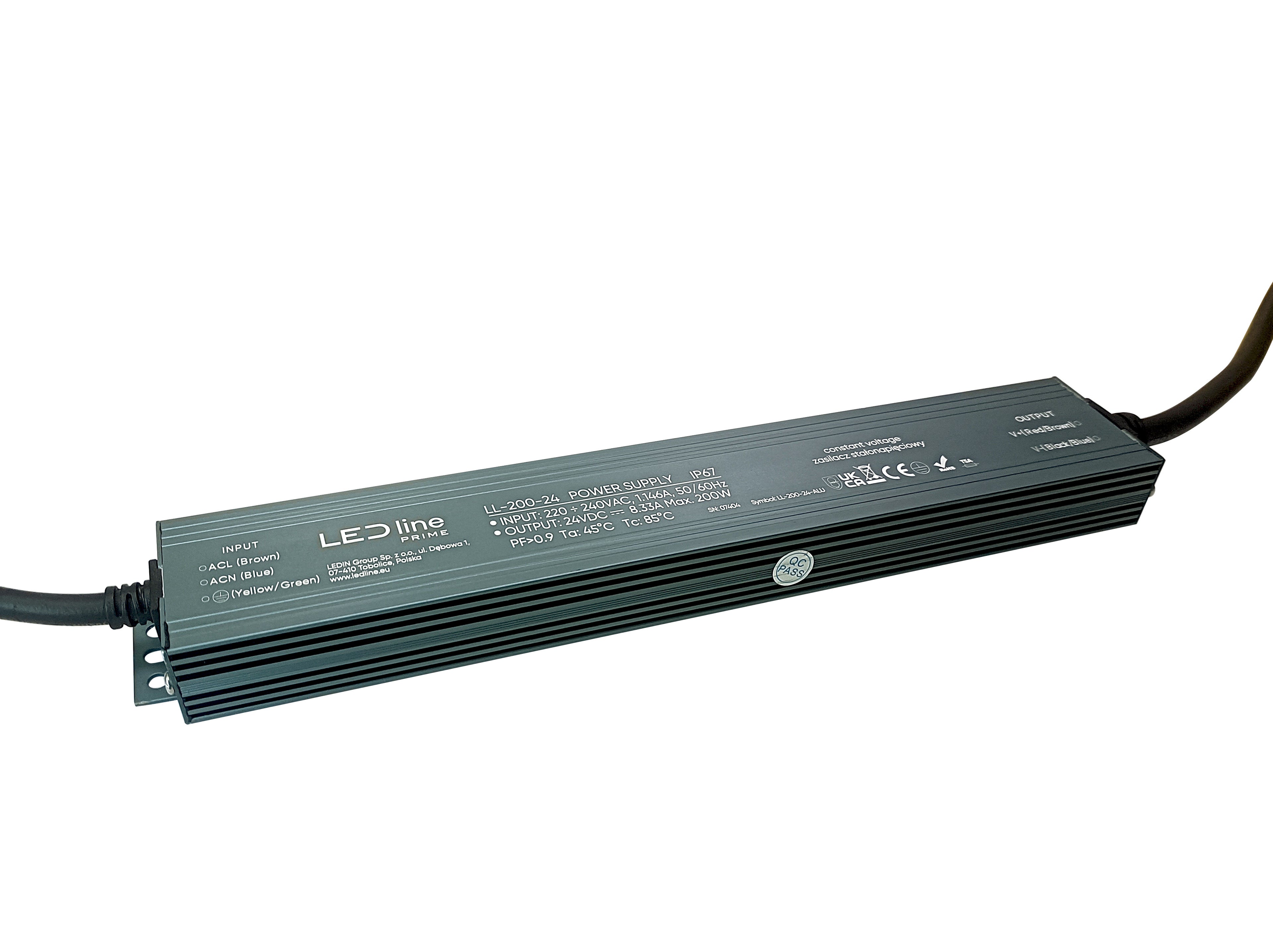 Voeding 200-24 IP67 200W 24V Aluminium PRIME