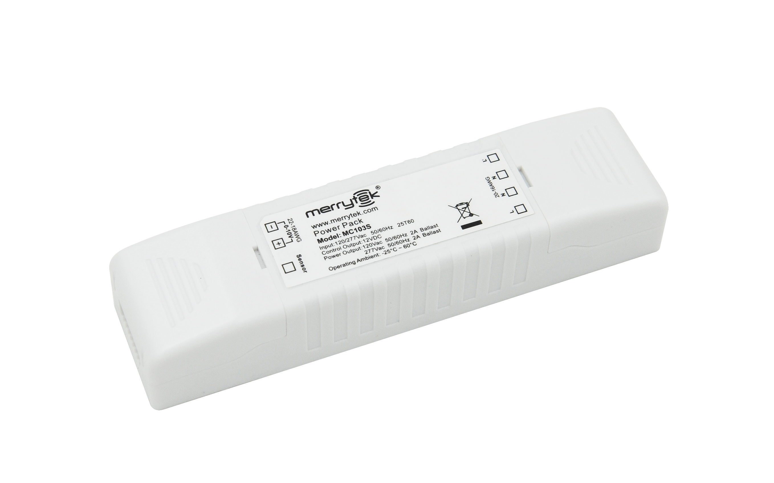 MERRYTEK magnetron bewegingssensor Gang werking met DC sensoren AAN/UIT DIM 1-10V