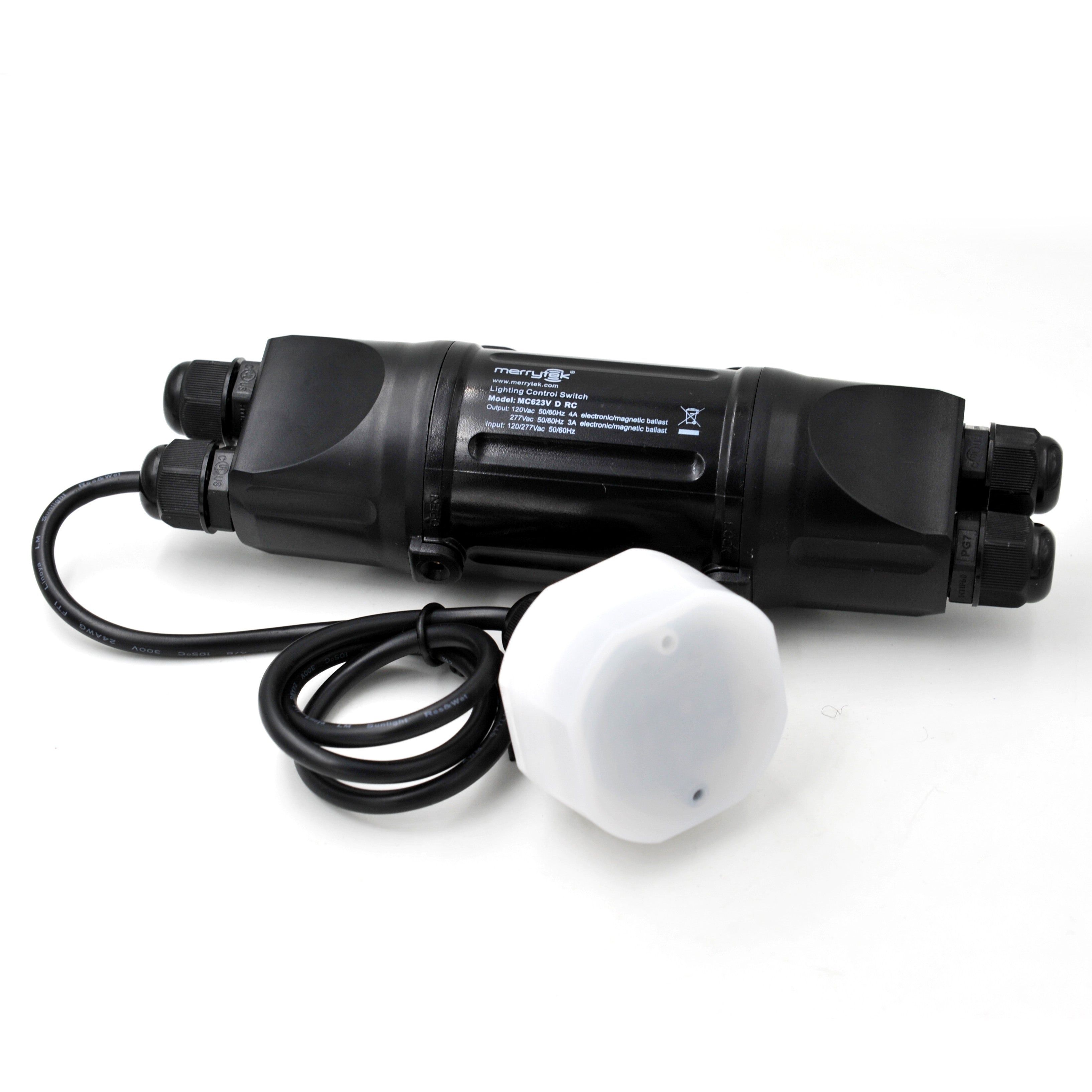 MERRYTEK magnetron bewegingssensor 15m 800/1000W AAN/UIT 2-traps DIM IP65