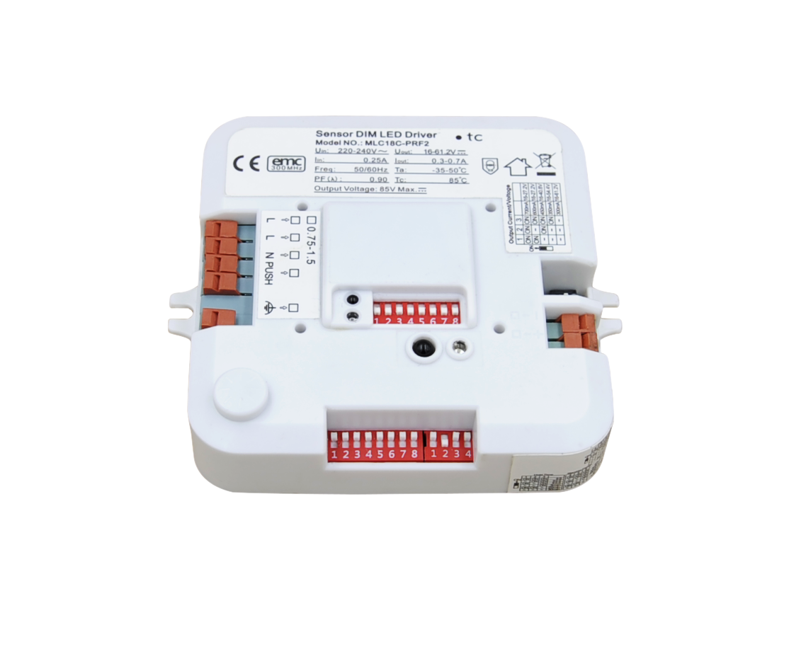 MERRYTEK constante stroom voeding 300-700mA max 85V met bewegingssensor MV 8m RF SYNC 2-traps DIM
